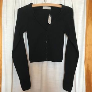 NWT urban outfitters black cropped cardigan